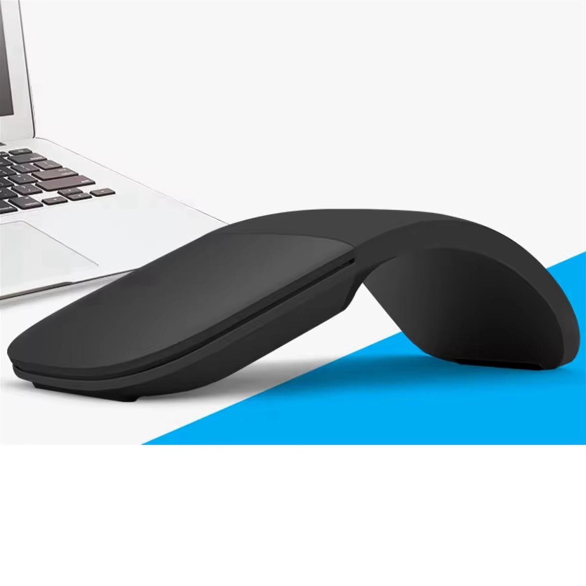 XFDE Wireless Bluetooth Ergonomic Touch Mouse - Foldable, Ultra-Thin, Silent Design for PC and Laptops in White