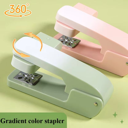 Heavy-Duty 360-Degree Rotatable Stapler with Adjustable Multi-Angle Book Binding for Office, School, and Home Use - High Capacity