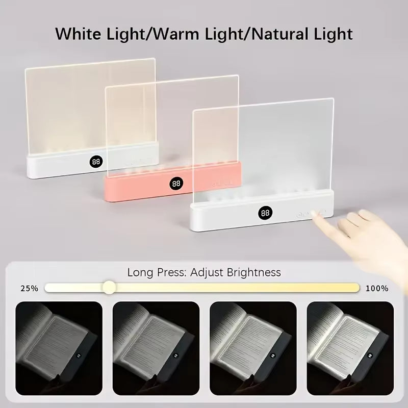 LED Flat Panel Night Vision Reading Light - Eye Protection for Students and Creative Book Lovers