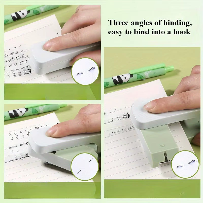 Heavy-Duty 360-Degree Rotatable Stapler with Adjustable Multi-Angle Book Binding for Office, School, and Home Use - High Capacity