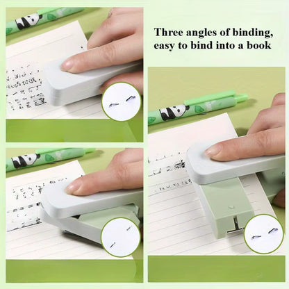 Heavy-Duty 360-Degree Rotatable Stapler with Adjustable Multi-Angle Book Binding for Office, School, and Home Use - High Capacity