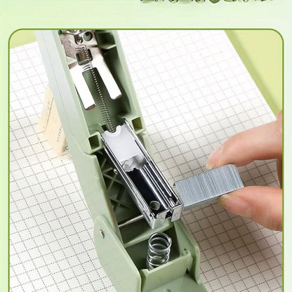 Heavy-Duty 360-Degree Rotatable Stapler with Adjustable Multi-Angle Book Binding for Office, School, and Home Use - High Capacity