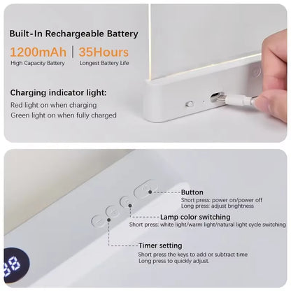 LED Flat Panel Night Vision Reading Light - Eye Protection for Students and Creative Book Lovers